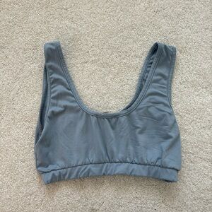 fashion nova light blue sporty cropped tank top women’s size small stretchy